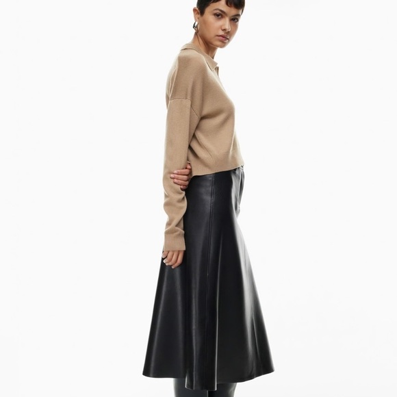 Aritzia Wilfred Clara Merino Wool Waist Polo Sweater - Picture 4 of 12